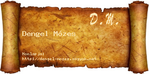 Dengel Mózes névjegykártya